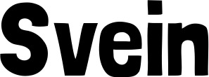 Vorschau des Bootsnamens "Svein" als Schriftzug für "Bootsbeschriftung Neu 52"