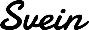 Vorschau des Bootsnamens "Svein" als Schriftzug für "Bootsbeschriftung Klassisch 61"