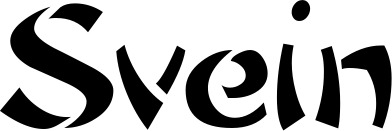 Vorschau des Bootsnamens "Svein" als Schriftzug für "Bootsbeschriftung Neu 03"