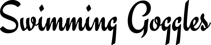 Vorschau des Bootsnamens "Swimming Goggles" als Schriftzug für "Bootsbeschriftung Klassisch 63"