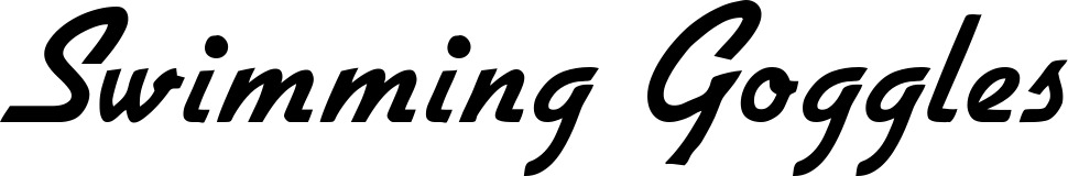 Vorschau des Bootsnamens "Swimming Goggles" als Schriftzug für "Bootsbeschriftung Klassisch 66"