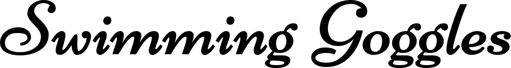 Vorschau des Bootsnamens "Swimming Goggles" als Schriftzug für "Bootsbeschriftung Klassisch 84"