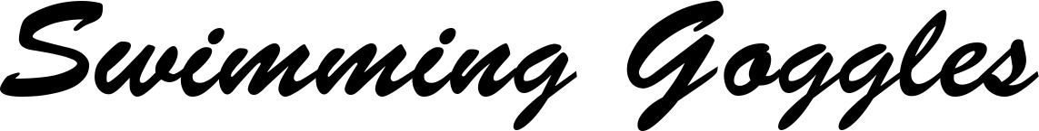 Vorschau des Bootsnamens "Swimming Goggles" als Schriftzug für "Bootsbeschriftung Klassisch 03"