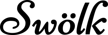Vorschau des Bootsnamens "Swölk" als Schriftzug für "Bootsbeschriftung Klassisch 84"