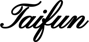 Vorschau des Bootsnamens "Taifun" als Schriftzug für "Bootsbeschriftung Klassisch 107"