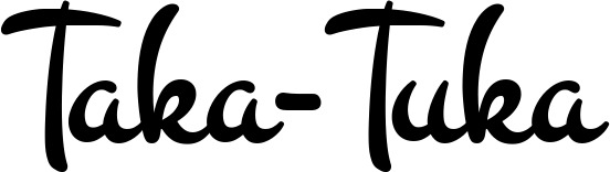 Vorschau des Bootsnamens "Taka-Tuka" als Schriftzug für "Bootsbeschriftung Klassisch 81"