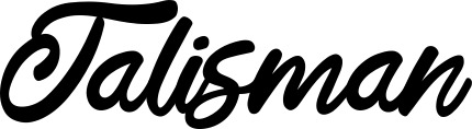 Vorschau des Bootsnamens "Talisman" als Schriftzug für "Bootsbeschriftung Klassisch 102"
