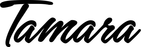 Vorschau des Bootsnamens "Tamara" als Schriftzug für "Bootsbeschriftung Klassisch 71"