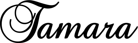 Vorschau des Bootsnamens "Tamara" als Schriftzug für "Bootsbeschriftung Klassisch 02-A"