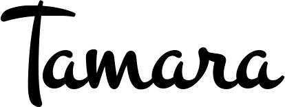 Vorschau des Bootsnamens "Tamara" als Schriftzug für "Style Klassisch 81"