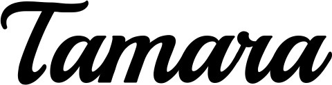 Vorschau des Bootsnamens "Tamara" als Schriftzug für "Bootsbeschriftung Klassisch 86"