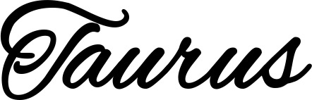 Vorschau des Bootsnamens "Taurus" als Schriftzug für "Bootsbeschriftung Klassisch 35"