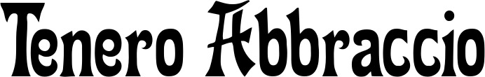 Vorschau des Bootsnamens "Tenero Abbraccio" als Schriftzug für "Bootsbeschriftung Neu 44"