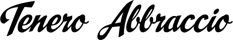 Vorschau des Bootsnamens "Tenero Abbraccio" als Schriftzug für "Bootsbeschriftung Klassisch 29"