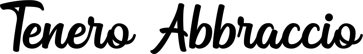 Vorschau des Bootsnamens "Tenero Abbraccio" als Schriftzug für "Bootsbeschriftung Klassisch 43"