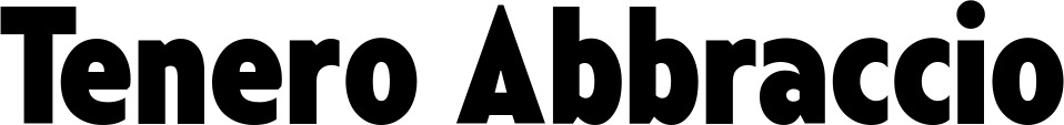 Vorschau des Bootsnamens "Tenero Abbraccio" als Schriftzug für "Bootsbeschriftung Fett 24"