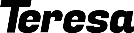 Vorschau des Bootsnamens "Teresa" als Schriftzug für "Bootsbeschriftung Kursiv 04"