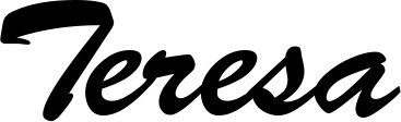 Vorschau des Bootsnamens "Teresa" als Schriftzug für "Bootsbeschriftung Klassisch 03"