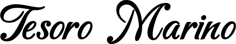 Vorschau des Bootsnamens "Tesoro Marino" als Schriftzug für "Bootsbeschriftung Klassisch 50"