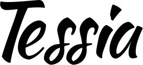 Vorschau des Bootsnamens "Tessia" als Schriftzug für "Bootsbeschriftung Klassisch 73"