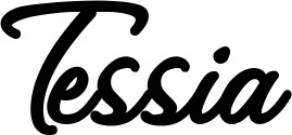 Vorschau des Bootsnamens "Tessia" als Schriftzug für "Bootsbeschriftung Klassisch 111"