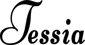 Vorschau des Bootsnamens "Tessia" als Schriftzug für "Bootsbeschriftung Klassisch 76"