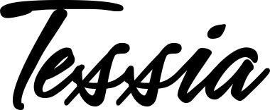 Vorschau des Bootsnamens "Tessia" als Schriftzug für "Bootsbeschriftung Klassisch 71"