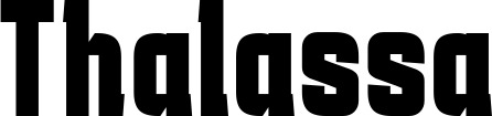 Vorschau des Bootsnamens "Thalassa" als Schriftzug für "Bootsbeschriftung Fett 41"