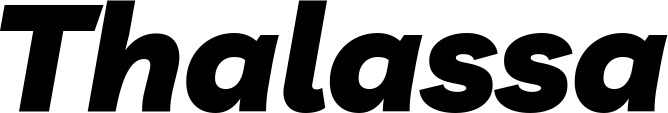 Vorschau des Bootsnamens "Thalassa" als Schriftzug für "Bootsbeschriftung Kursiv 06"