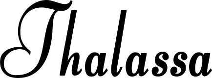 Vorschau des Bootsnamens "Thalassa" als Schriftzug für "Bootsbeschriftung Klassisch 76"
