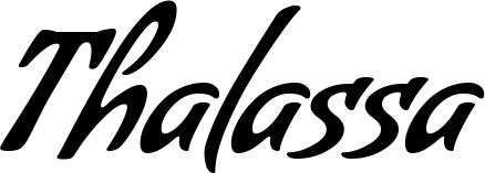 Vorschau des Bootsnamens "Thalassa" als Schriftzug für "Bootsbeschriftung Klassisch 57"