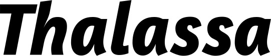 Vorschau des Bootsnamens "Thalassa" als Schriftzug für "Bootsbeschriftung Kursiv 01"