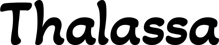 Vorschau des Bootsnamens "Thalassa" als Schriftzug für "Bootsbeschriftung Klassisch 103"
