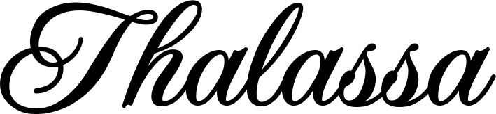 Vorschau des Bootsnamens "Thalassa" als Schriftzug für "Bootsbeschriftung Klassisch 70"