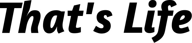 Vorschau des Bootsnamens "That's Life" als Schriftzug für "Style Kursiv 01"