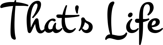 Vorschau des Bootsnamens "That's Life" als Schriftzug für "Bootsbeschriftung Klassisch 81"