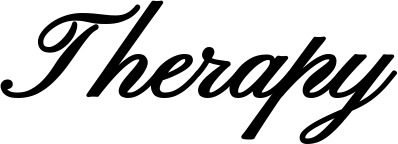 Vorschau des Bootsnamens "Therapy" als Schriftzug für "Bootsbeschriftung Klassisch 107"