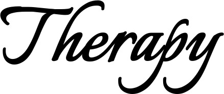 Vorschau des Bootsnamens "Therapy" als Schriftzug für "Bootsbeschriftung Klassisch 58"