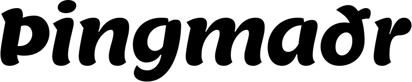 Vorschau des Bootsnamens "Þingmaðr" als Schriftzug für "Bootsbeschriftung Neu 49"