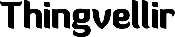 Vorschau des Bootsnamens "Thingvellir" als Schriftzug für "Bootsbeschriftung Fett 06"