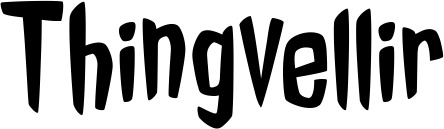 Vorschau des Bootsnamens "Thingvellir" als Schriftzug für "Bootsbeschriftung Neu 46"