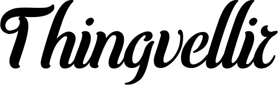 Vorschau des Bootsnamens "Thingvellir" als Schriftzug für "Bootsbeschriftung Klassisch 62"