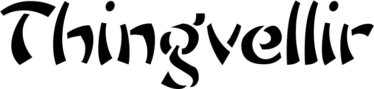 Vorschau des Bootsnamens "Thingvellir" als Schriftzug für "Style Neu 03"