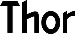 Vorschau des Bootsnamens "Thor" als Schriftzug für "Bootsbeschriftung Neu 66"