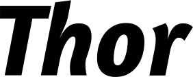 Vorschau des Bootsnamens "Thor" als Schriftzug für "Bootsbeschriftung Kursiv 01"