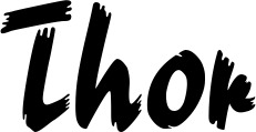 Vorschau des Bootsnamens "Thor" als Schriftzug für "Bootsbeschriftung Neu 10"