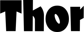 Vorschau des Bootsnamens "Thor" als Schriftzug für "Bootsbeschriftung Neu 29"