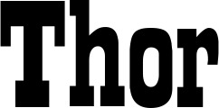 Vorschau des Bootsnamens "Thor" als Schriftzug für "Bootsbeschriftung Neu 28"