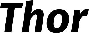 Vorschau des Bootsnamens "Thor" als Schriftzug für "Bootsbeschriftung Kursiv 03"