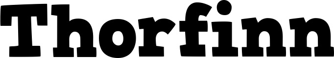Vorschau des Bootsnamens "Thorfinn" als Schriftzug für "Bootsbeschriftung Fett 03"